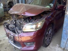 2014 HONDA ACCORD, BURGUNDY, SPORT MODEL, 2.4L, AT.   A26428